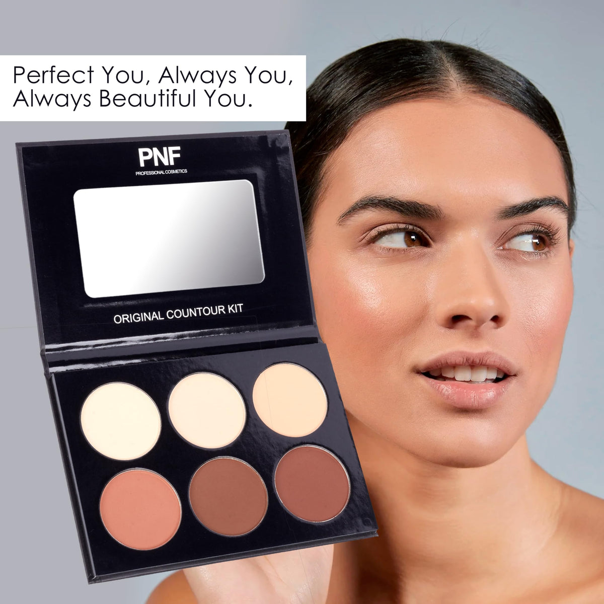 PNF PROFESSIONAL Contour Kit, Oil Control, Contouring and Highlighting Powder Palette 22.8g - Image 3