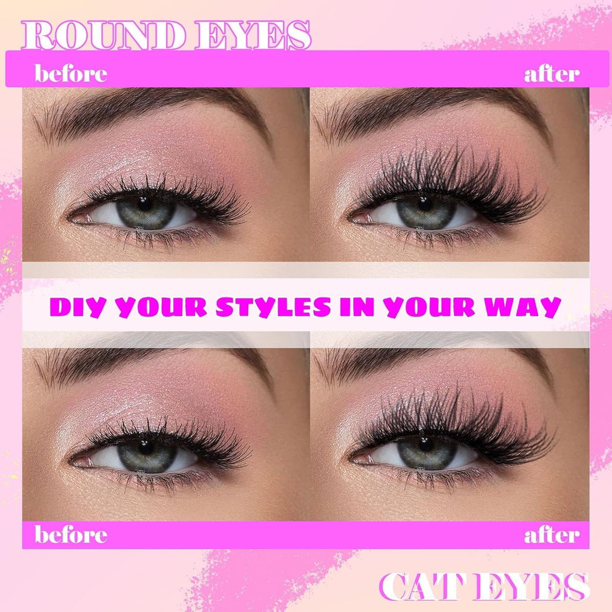 COSLUXE Lash Clusters, Eyelash Extensions, 200 PCS C Curl Lash Clusters 10-14mm, Mixed Curl Individual Eyelashes Cluster, Wispy Eyelash Extension, Thin Band & Soft, Natural Looking Cluster Lashes No-41, - Image 7