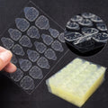 NAILWIND Transparent Double-side Glue Nail Sticker Adhesive Flexible Fake Nail Tips Adhesive Tabs Nail Glue for Women and Girls (3 - Sheets 72 - Pcs)