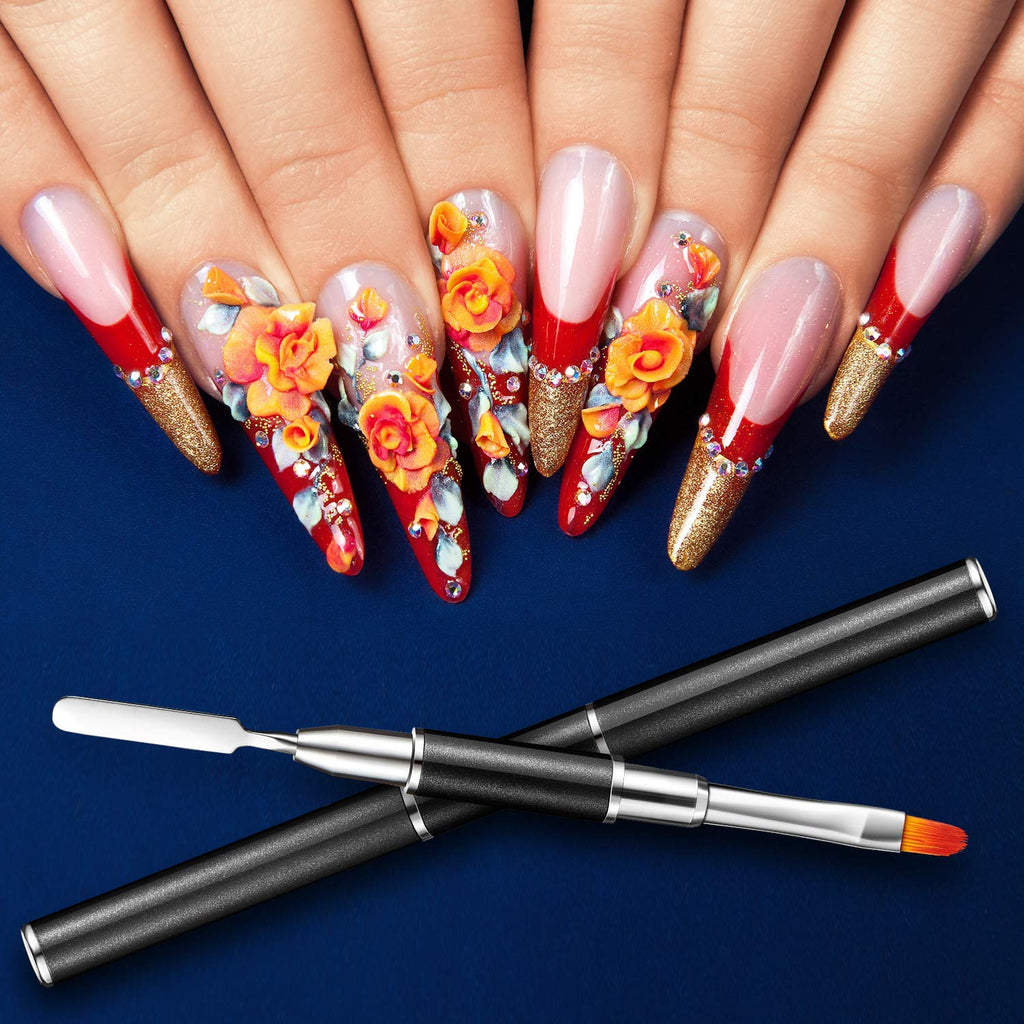 NAILWIND Dual-Ended Poly Nail Gel Brush and Picker 6 Pcs Set, 2 In 1 Design Nail Brush Gel Nail Tool for Poly UV Gel Acrylic Nails Extension - Image 7