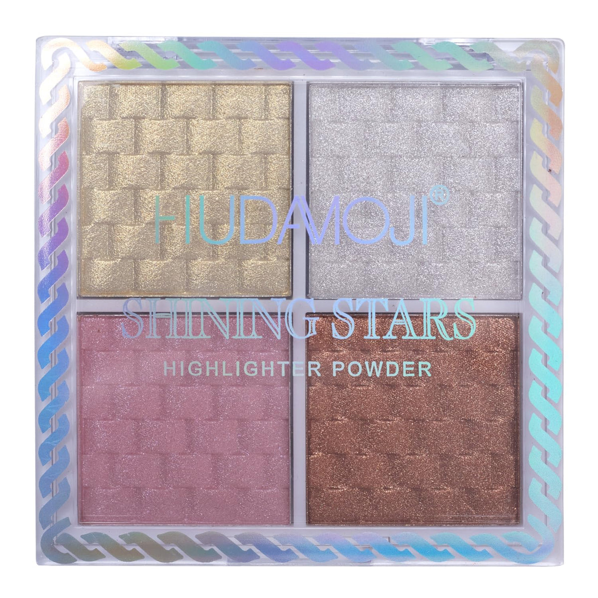 HUDAMOJI Stars Shining Highlighter Powder Palette, Shimmer Finish, Highlighter Powder (02, 30g) - Image 2