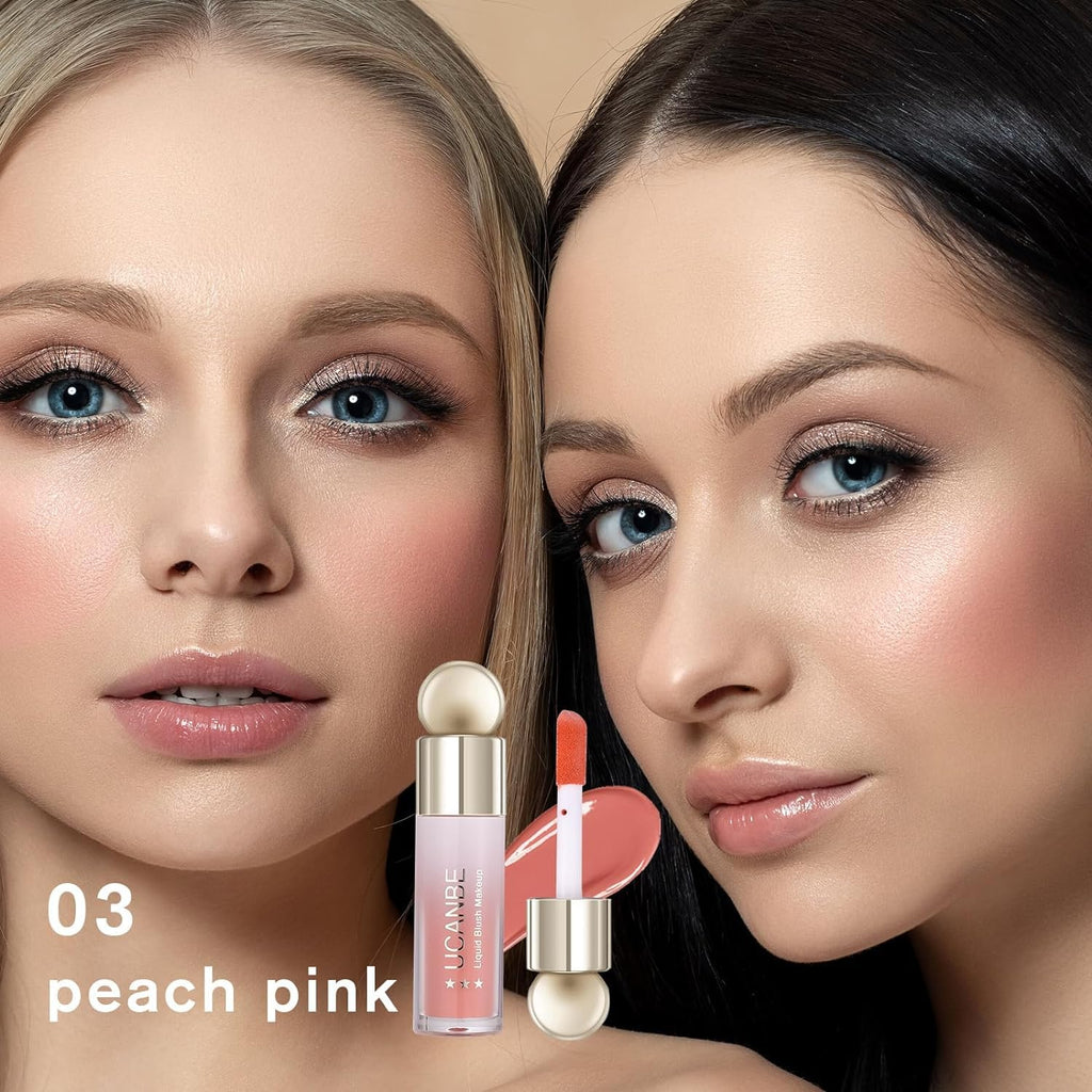 COSLUXE UCANBE 3 PCS Liquid Blush Makeup Set, Blendable Soft Cream Face Blush for Cheeks, Natural Matte Finish Looking Long-Wearing Smudge-Proof Moisturizing Makeup (01) - Image 6