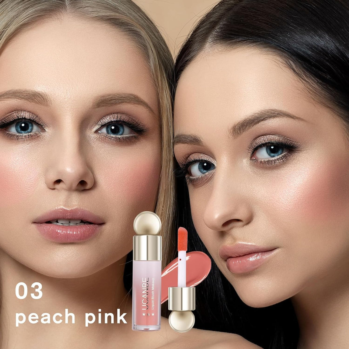 COSLUXE UCANBE 3 PCS Liquid Blush Makeup Set, Blendable Soft Cream Face Blush for Cheeks, Natural Matte Finish Looking Long-Wearing Smudge-Proof Moisturizing Makeup (01) - Image 6