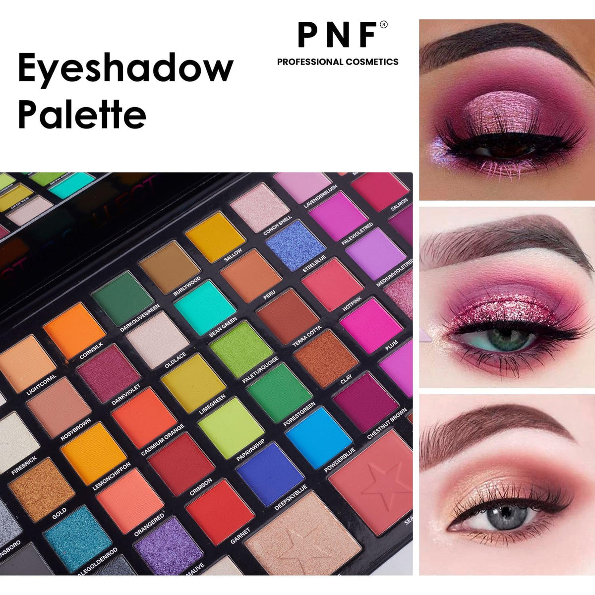 PNF PROFESSIONAL Star Collection Eyeshadow Palette, Long Lasting Shimmer Matte Eye Makeup Blush & Highlight & Eyeshadow Palette 90g - Image 6