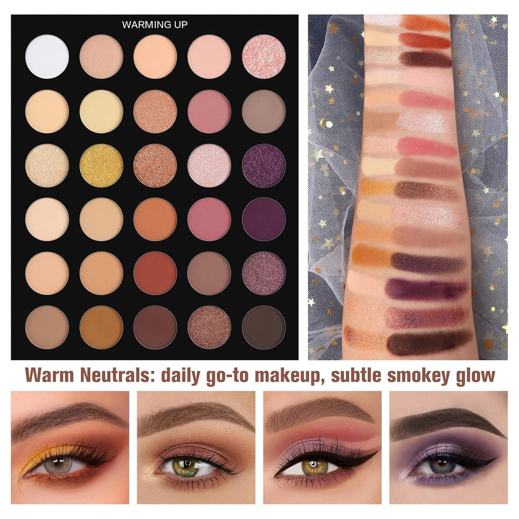 COSLUXE UCANBE Pretty 2 Eyeshadow Palette, All In One Set 86 Colors Makeup Kit Matte Shimmer Eye Shadow Highlighters Contour Blush Powder All In One Makeup Palette 81.4g - Image 6