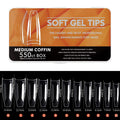 NAILWIND Soft Gel Nail Tips, Medium Coffin Press On Nails, 11 Sizes Full Cover Acrylic False Nail Tips, for Beginner and Professional Home Salon Diy for Nail Salons DIY Med coffin 