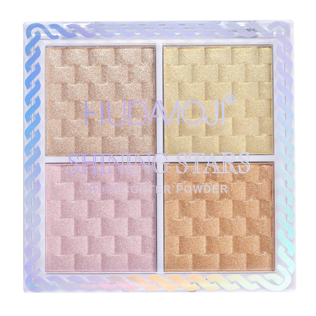 HUDAMOJI Shining Stars Highlighter Powder Palette, Shimmer Finish, Highlighter Powder (03, 30g) - Image 2