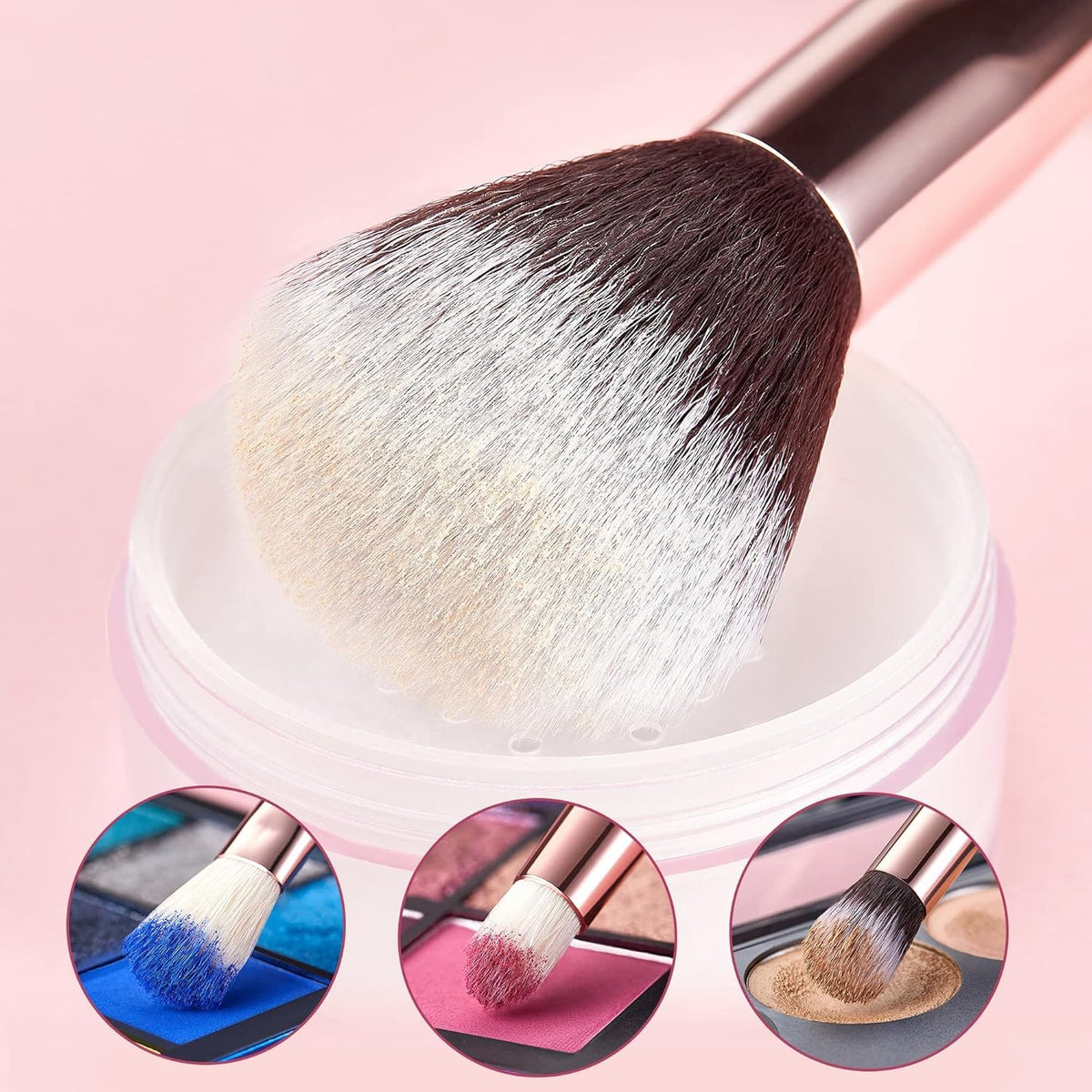 BEILI Professional Makeup Brush Set, Synthetic Foundation Powder Concealers Eye shadows Blush Makeup Brushes - Pack of 15 - Image 6