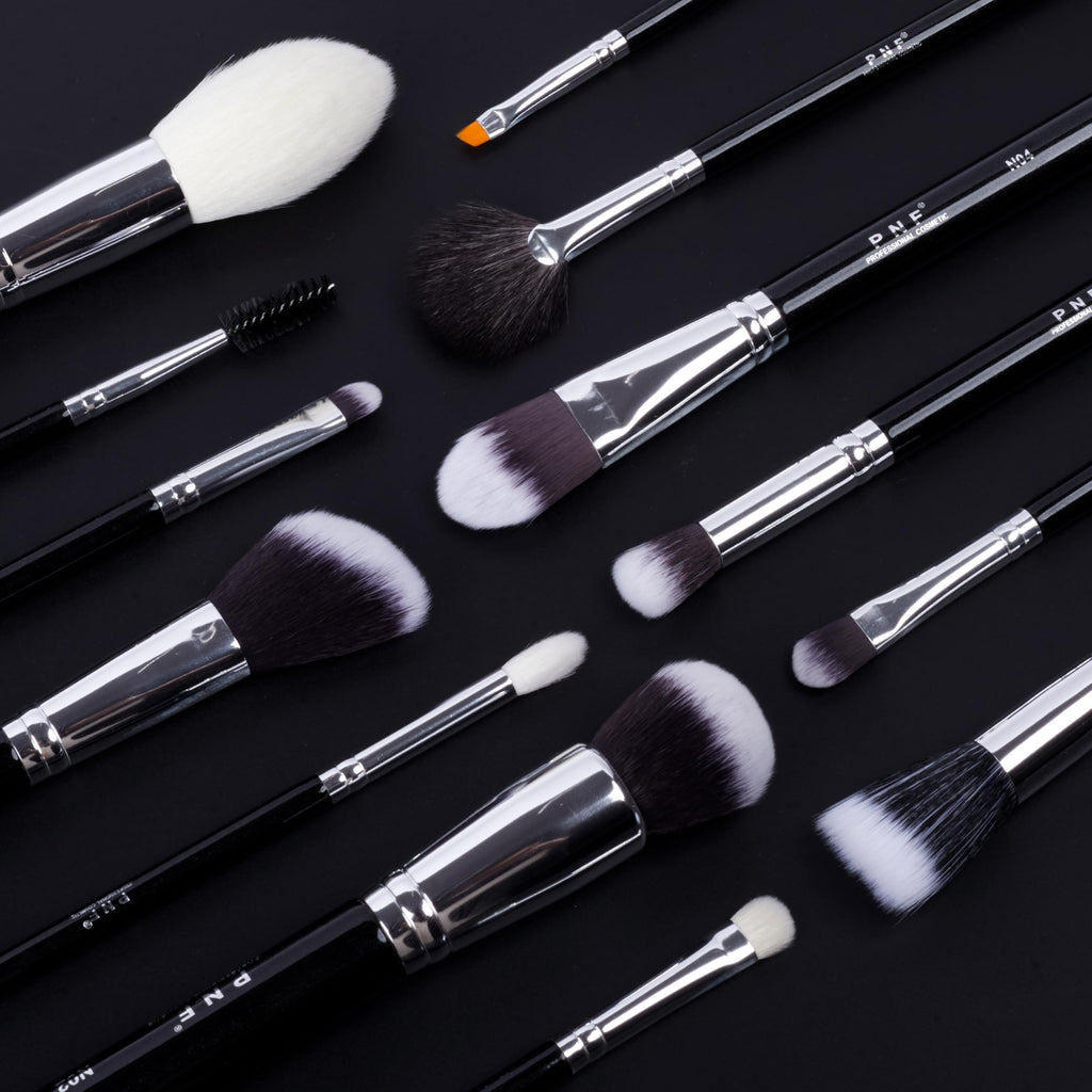 PNF PROFESSIONAL Makeup Brush Set 20 Pcs, Natural Goat Hair, Premium Synthetic Foundation, Powder, Concealers, Eyeshadow, Blush Makeup Brushes, Make up Brushes Kit - Image 4