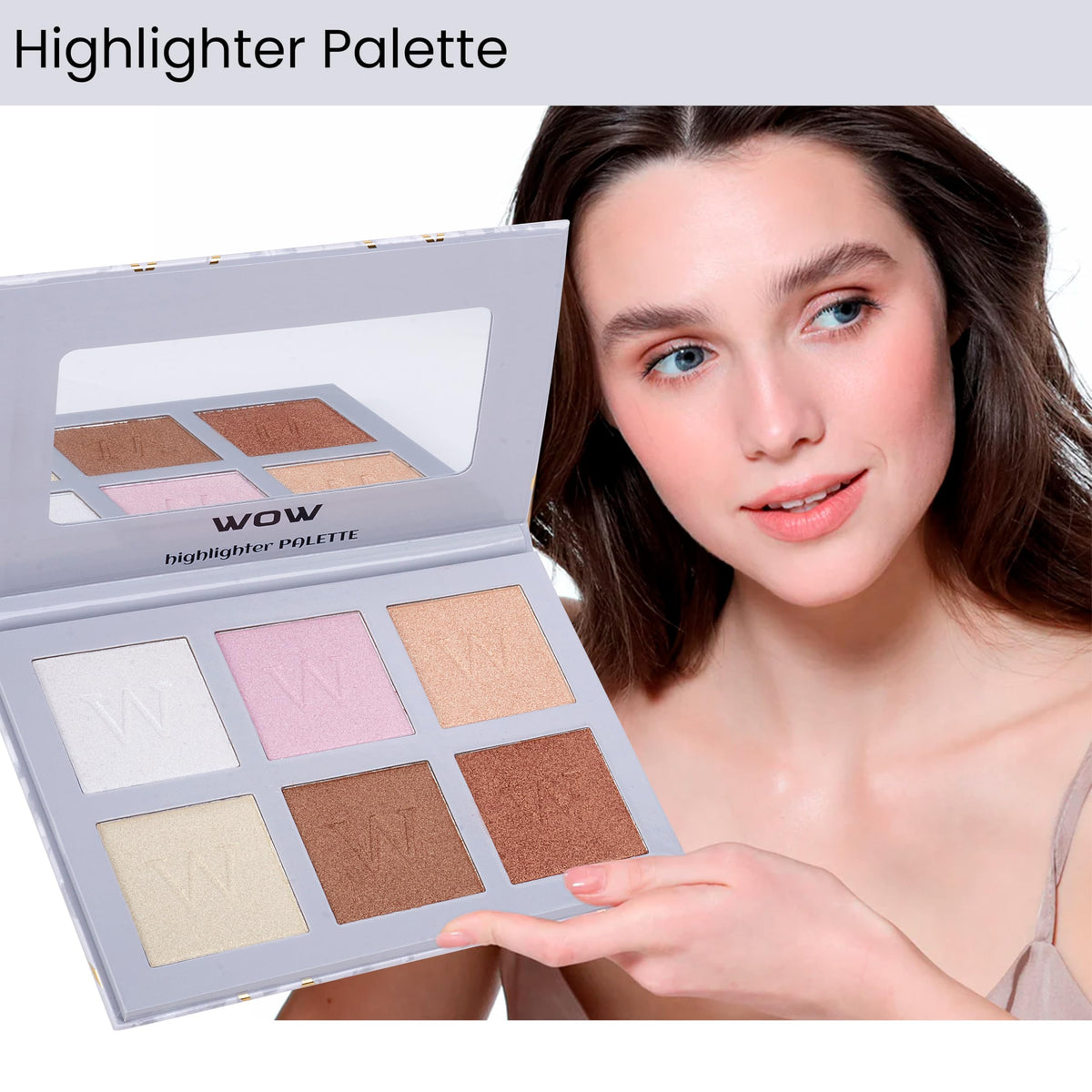 PNF PROFESSIONAL WOW Highlighter High Pigment Makeup Palette, 42.8g - Image 3
