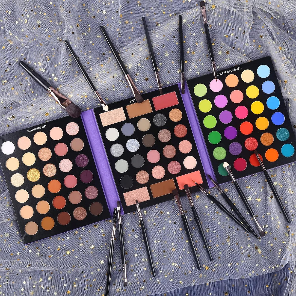 COSLUXE UCANBE Pretty 2 Eyeshadow Palette, All In One Set 86 Colors Makeup Kit Matte Shimmer Eye Shadow Highlighters Contour Blush Powder All In One Makeup Palette 81.4g - Image 9