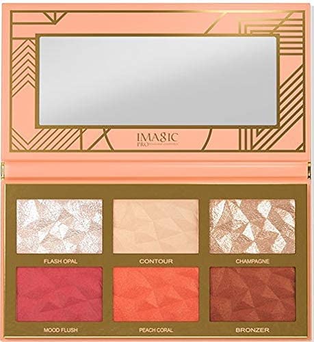 MY COLORS Makeup Pallete for women, 6 COLORS HIGHLIGHT,BLUSH AND CONTOUR PALETTE 24g