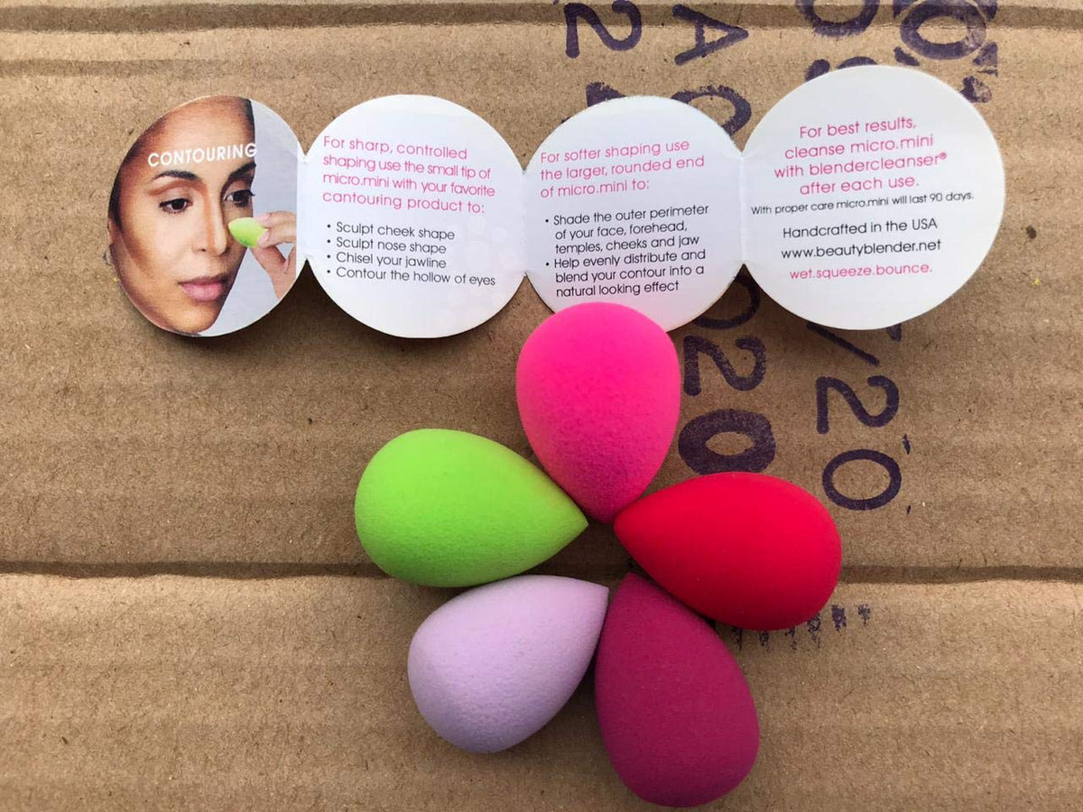 Cosluxe Makeup Sponge for Cream & Powder Blushes, makeup artist mini beauty blender 5 in 1