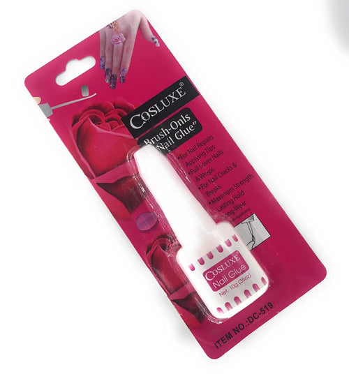 Cosluxe Brush On Nail Glue For Artificial Or Fake Nails for Women, girls - (10 Gram) Strong Glue, Adhesive Nails Soft and Not Damage Nail