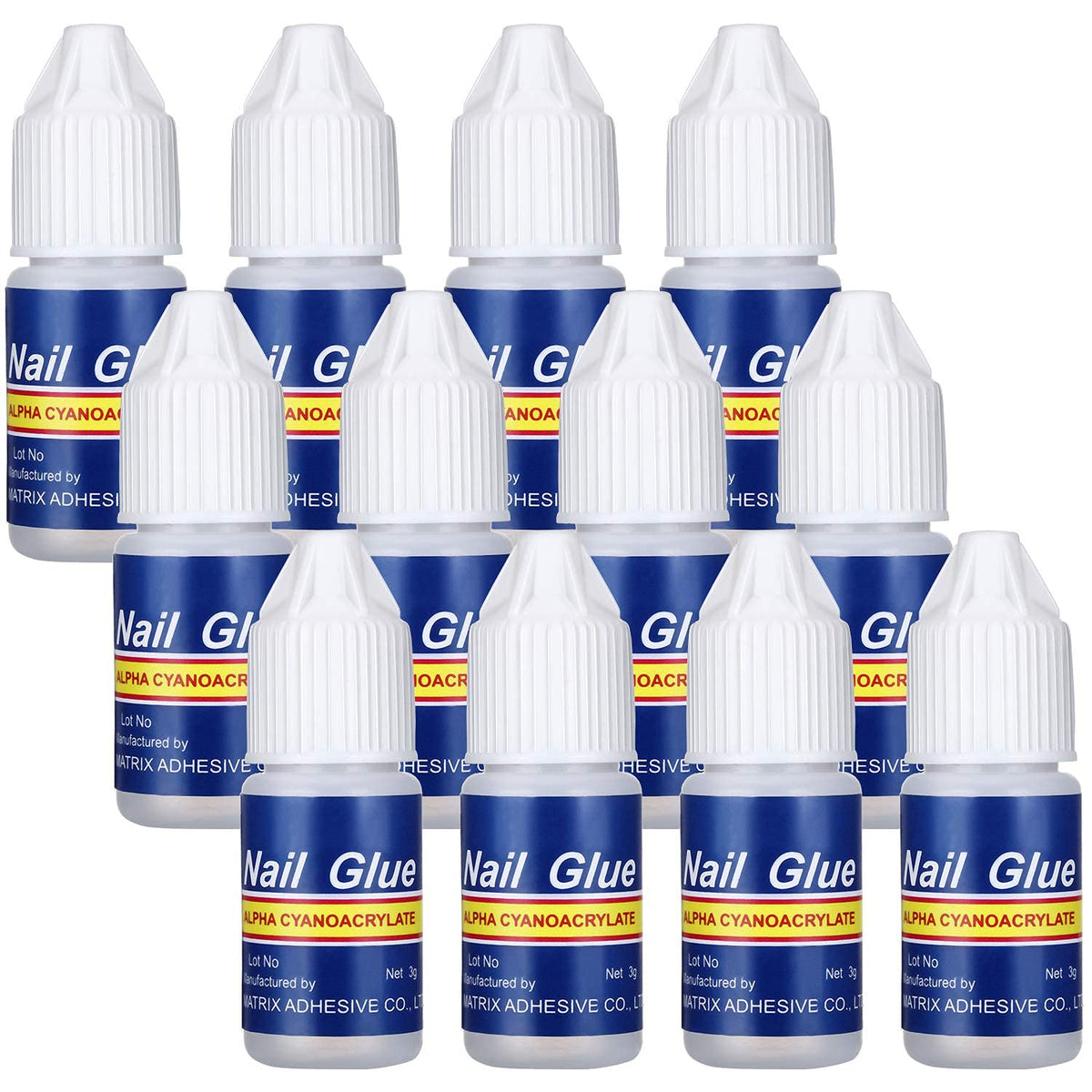 Cosluxe Professional Super Glue Stronger For Artificial Or Fake Nails, Nail Art 3g | Extra Strong for Acrylic, Waterproof Long Lasting Bond, Professional for Nail Tips (5 Pcs)