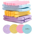 Cosluxe 24 pcs Compressed Facial Sponge Face Cleansing Sponge Makeup Removal Sponge Pad Exfoliating Wash Round Face Sponge Multicolor for Women Girls