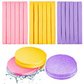 Cosluxe 12 Pcs Compressed Facial Sponge Face Cleansing Sponge Makeup Removal Sponge Pad Exfoliating Wash Round Face Sponge Multicolor for Women Girls