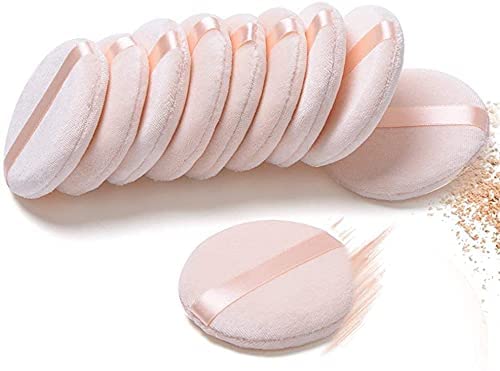 Cosluxe Pure Cotton Powder Puff,Puff, for Powder Foundation, 3 Normal size, Blending for Loose Powder Mineral Powder Body Powder (PACK OF 6, SMALL)