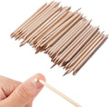 COSLUXE Orange Wood Nail Sticks Double Sided Multi Functional Cuticle Pusher Remover Manicure Pedicure Tool for Manicure Pedicure 50 pcs