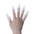 Cosluxe 10Pcs Professional Plastic Acrylic Nail Art Polish Remover Clips UV Gel Wrap Cleaner Soak Off Cap Clip white