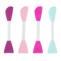 Cosluxe 4pcs Mask Applicator Silicone Face Brush Face Mud Cream,Clay Mask,DIY,Modeling Masks Brushes DIY Mud Mixing Spatula Double-end Handheld Scoop Skin Care Make up Foundation
