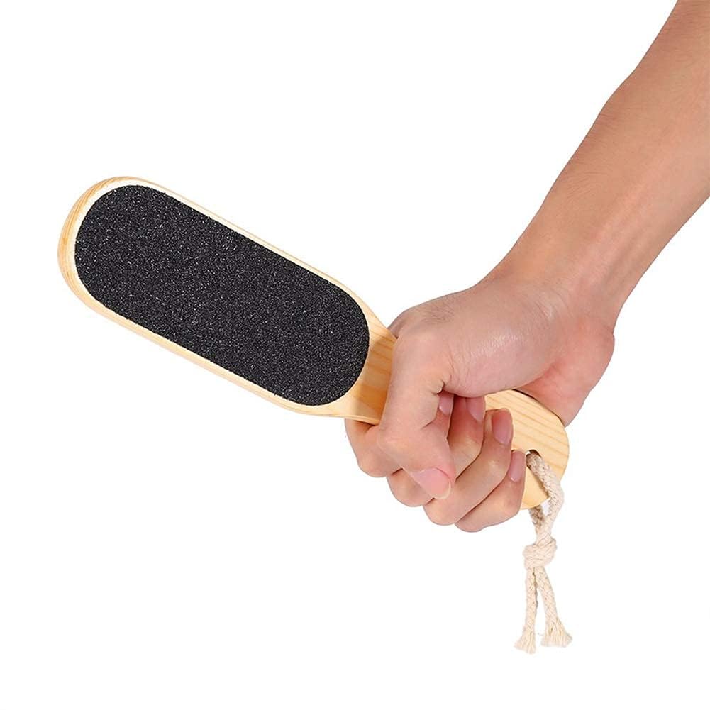 Cosluxe Foot File Callus Remover -Wooden Pedi Foot Scrubber Filer for Dead Skin-Double Sided Foot Scraper Exfoliator for Dry and Wet Feet Care - Spa Quality Foot Rasp Grater Pedicure Tools pack of 1