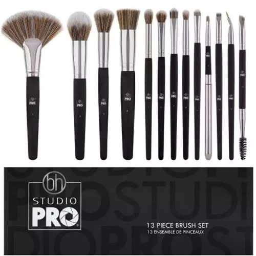 BH STUDIO PRO Professionnels Makeup Brush Set of 13 - Black