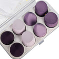 COSLUXE Makeup Sponge Set Beauty Blender with Egg Case, Soft Sponge For Liquid Foundation, Creams, and Powders?Latex Free Wet and Dry Makeup Purple Series, 8 Pcs