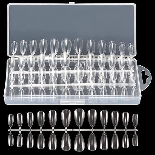 COSLUXE Fake Nails Nail Tips Acrylic, Soft Gel Press on Nails Full Cover Artificial Nails for Nail Salon DIY Nail Design Practice 240