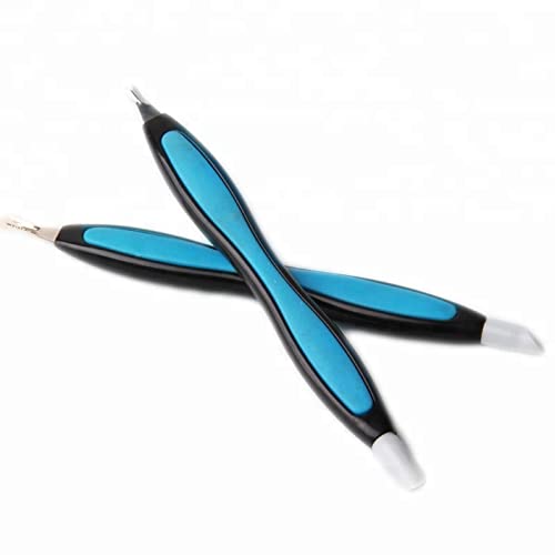 COSLUXE Nail Cuticle Trimmer Remover Plastic Handle Cuticle Pusher Rubber Nail Cleaner Double Head Dead Skin Cuticle Knife Removal Fork Nail art Tools for Girls Women and Men Pack of 2