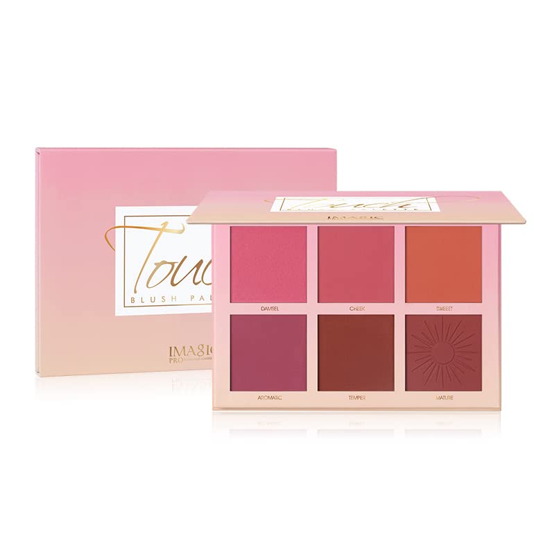COSLUXE IMAGIC PROfessional Pro Blusher Palette 42.8g, 6 COLOR TOUCH BLUSH PALETTE