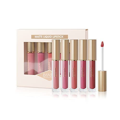 COSLUXE IMAGIC Professional Velvet-Matte, Long Lasting Matte Liquid Lipstick Kit Set (5.g, 02 - Maples)