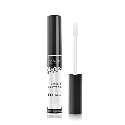 COSLUXE IMAGIC Imagic Professional Cosmetic Fix Gel 5ml, for Eyeshadow Pigment or Glitter Powder Fix Gel, Two Way Gel, (Pack of 1)