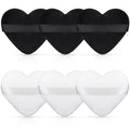 COSLUXE Makeup Blendiful Puffs,Large Face Powder Puffs Cotton Velour Tear Drop Shape and Love Shape Puff,Makeup Tool Beauty Sponges Blender (Love Heart - Mini, PACK OF 1 PCS)
