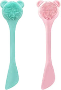 COSLUXE Silicone Face Mask Brush, 2 Pcs Facial Mask Applicator,Makeup Removel Scrubber,Lips Face Cleansing Exfoliating Brush Hairless Body Lotion And Body Butter Applicator Tools