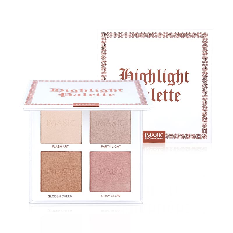 COSLUXE IMAGIC PROfessional Cosmetic 4 Color Highlighter Makeup Palette 18g