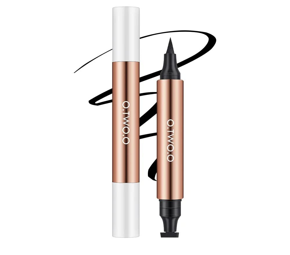 O TWO O Liquid Eyeliner, Cat Eyes Stamp Eyeliner Pen, Waterproof Fast Dry Double-ended Eye Liner For Women girls