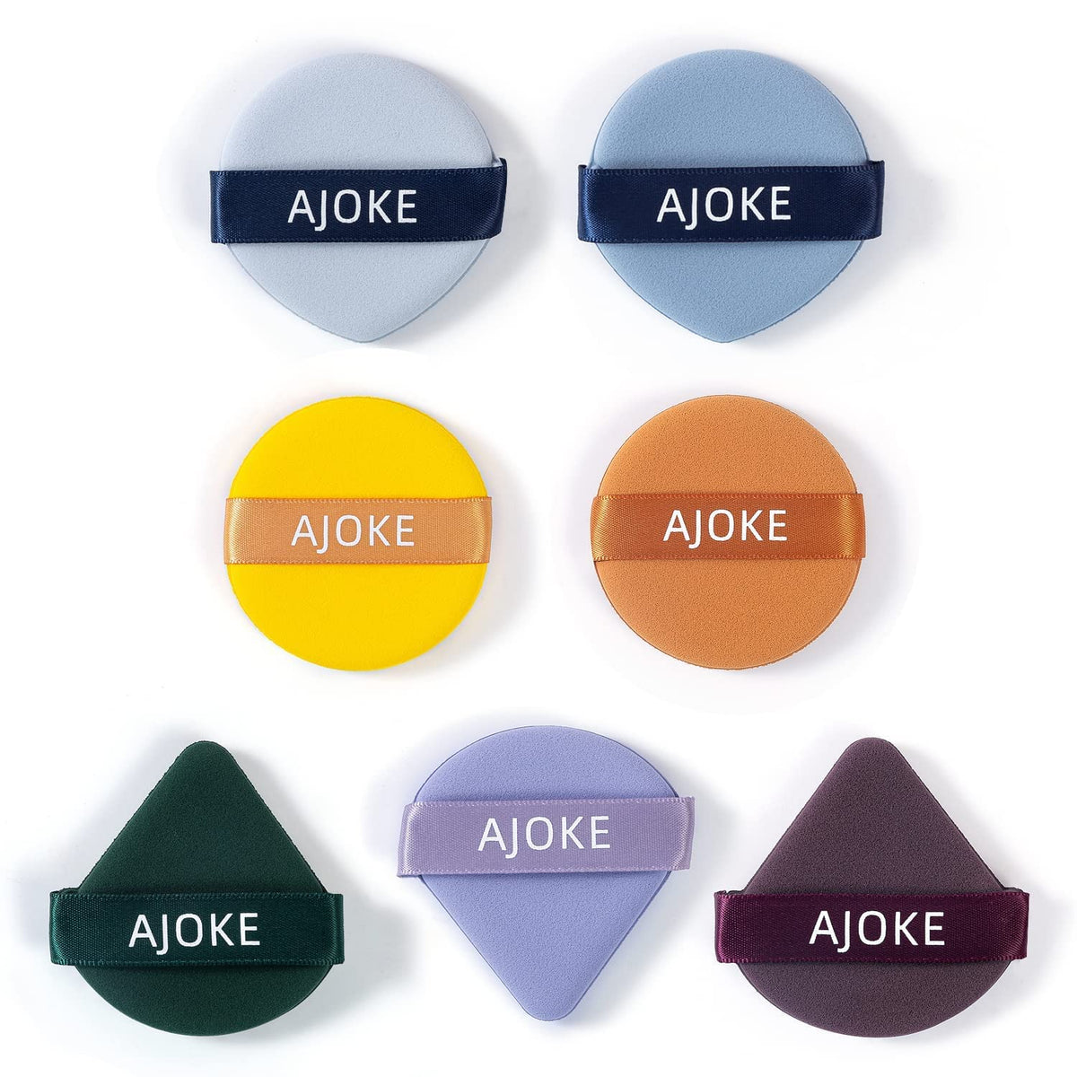 COSLUXE Makeup Sponge, Total Coverage Sponge, Latex-Free Foundation Sponge for Liquid, Cream, and Powder, Wet and Dry Dual Use, Teardrop Powder Puff for All Types of Skin Multi-colored, 7 Pcs