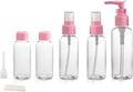 COSLUXE Travel Bottles Kit, Travel Cosmetics Bottles Set, Portable Multipurpose Cosmetics Toiletries Travels Refillable Bottle - for Storing Shampoo, Gel, Cream Jars, Lotion Dispenser 5 - Pcs Set