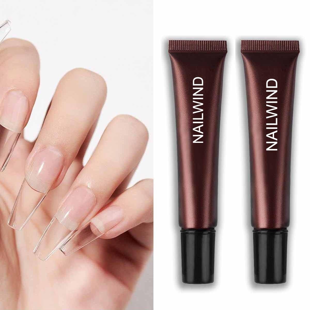 MY COLORS Gel Nail Glue, Solid Nail Gel for Soft Gel Nails Tips 20 ML Nail Lamp Needed Multifunctional Nails Tools Strong Adhesive Rhinestone Glue Gel's