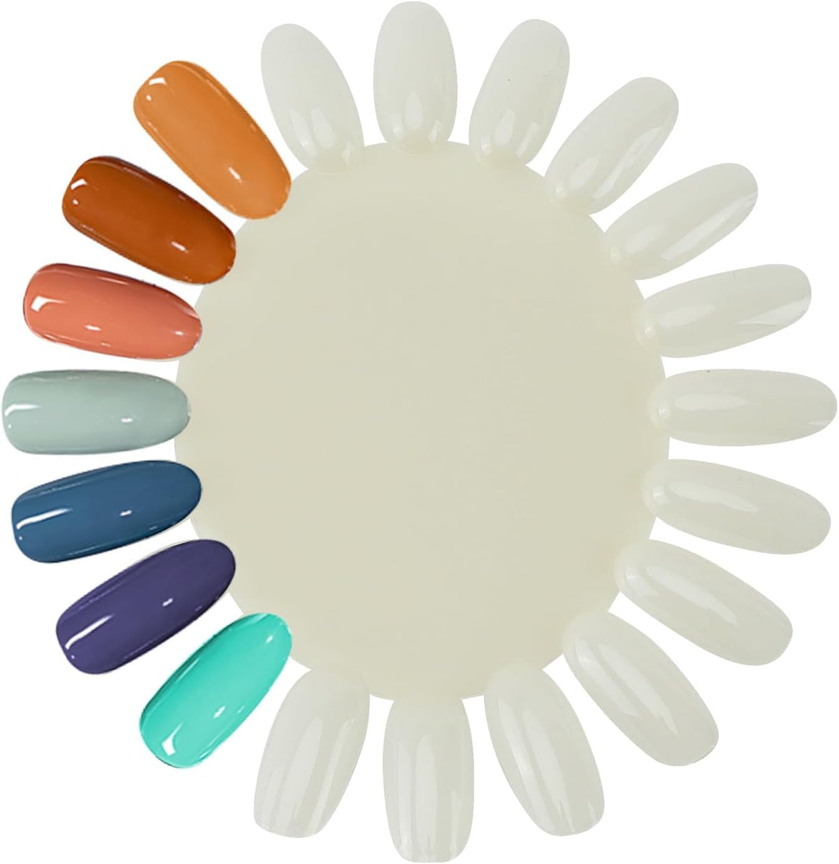 MY COLORS 10 Palettes 20 Nail Tips Display Board, for Nail Art Design Pattern Practice and Swatch Nail Polish Colors Display Wheel for Manicure,Nails Art Tools
