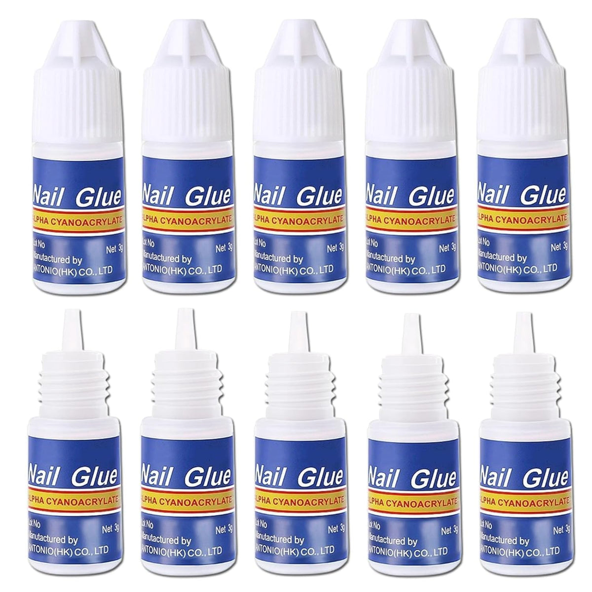 MY COLOR Nail Glue Pack of 5 I Quick Drying Nail Glue I Adhesive Beauty Nails False Nail Tips Acrylic Nails Glue for Nails 5 X 3g
