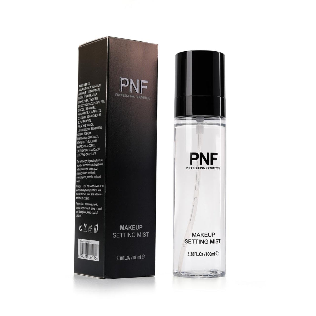 PNF PROFESSIONAL Makeup Setting Spray for Face, Long-lasting, 100ml | Heat-Resistant & Waterproof, 16 HR Wear, Oil-free, Natural Finish,