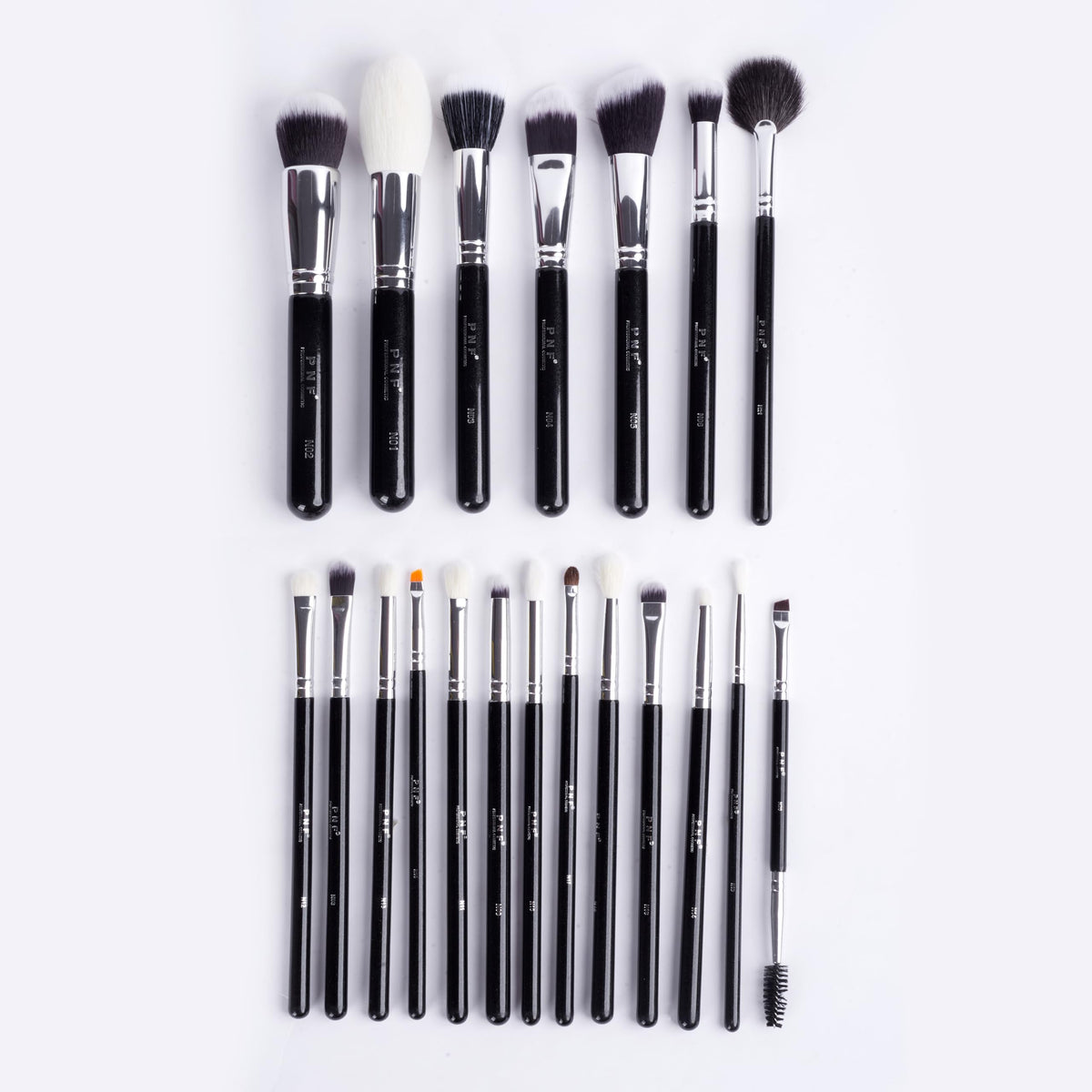 PNF PROFESSIONAL Makeup Brush Set 20 Pcs, Natural Goat Hair, Premium Synthetic Foundation, Powder, Concealers, Eyeshadow, Blush Makeup Brushes, Make up Brushes Kit