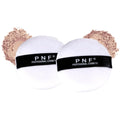 PNF PROFESSIONAL Makeup Powder Puff with Strap | Ultra Soft Washable | Pure Cotton Round Makeup Puff | for Loose Powder Mineral Powder for Woman Girl, Small Size (WHITE, 2 PCS)