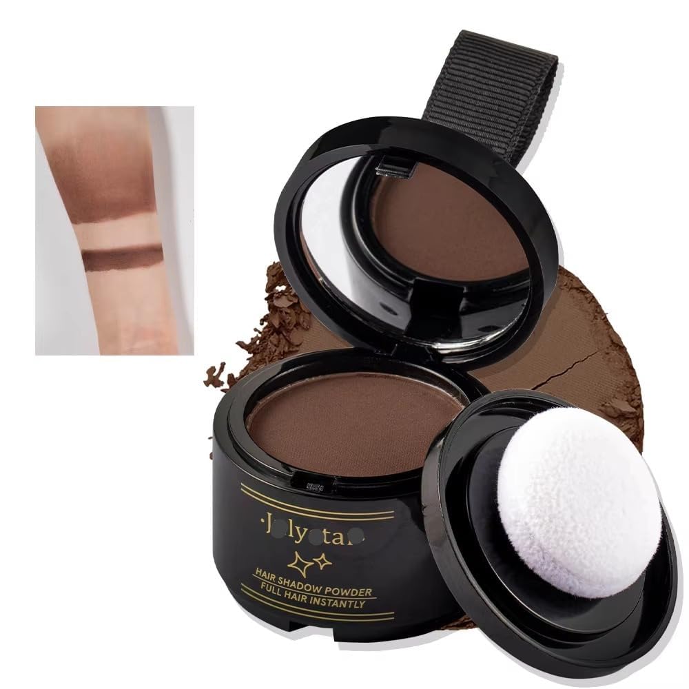 My Colors Hairline Powder Root Touch Up Hair Powder, Helps Cover Grey Roots & Bald Spots Instantly, Highly Pigmented Hairline Shadow Root Cover Up Hair Toppers for Women & Men (BROWN, 4g)
