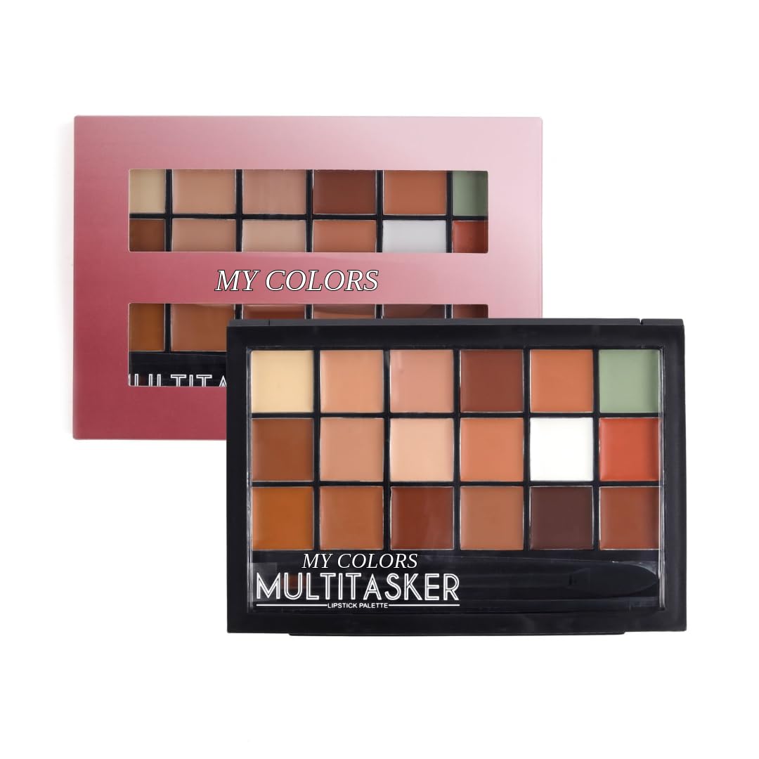 My Colors Professional Colour Corrector Palette | concealer palette for face makeup |18 Shades with Brush, Multi-Colour Concealer for All Skin Types for women