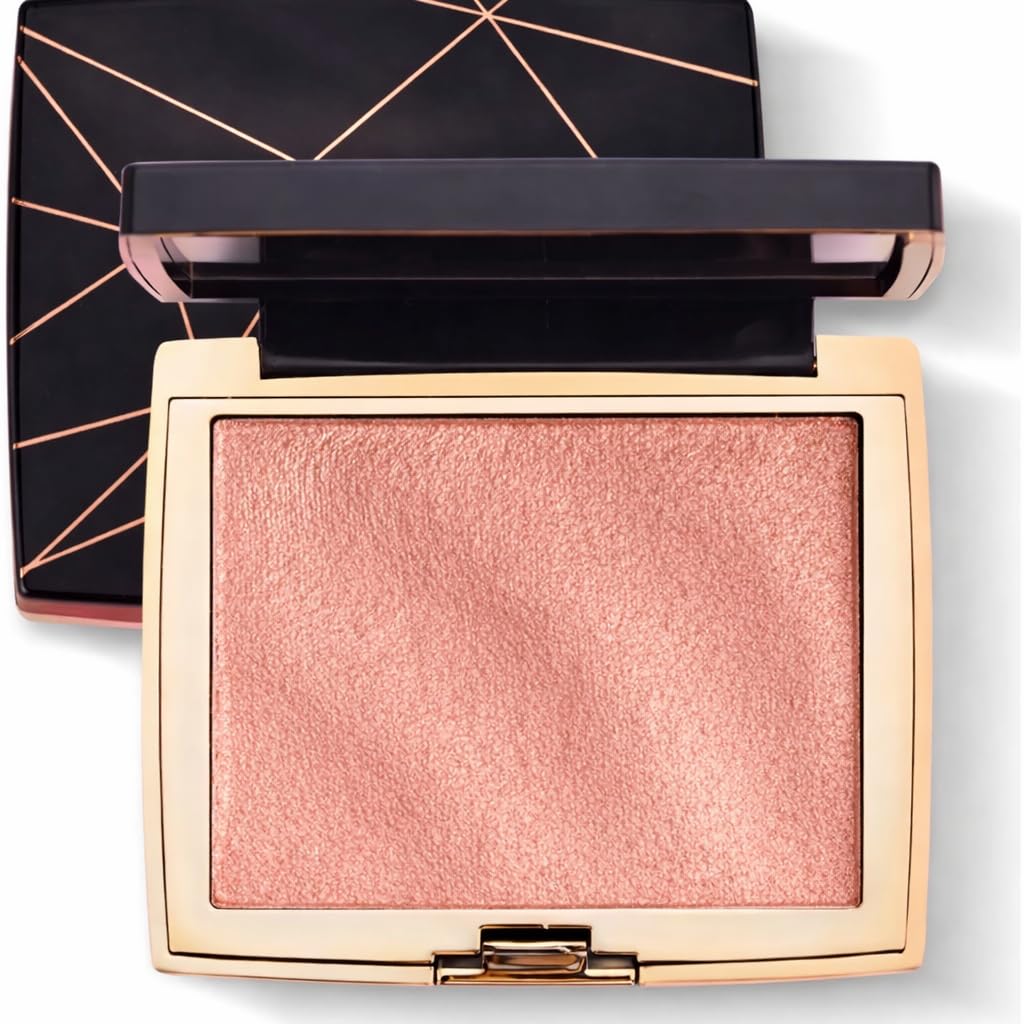 Hojo Highlighter Highlight Shimmering Powder, Waterproof Long Lasting Highlighters', Highlight Powder Palette,highlighter makeup 10g (04 - ROSE GOLD)