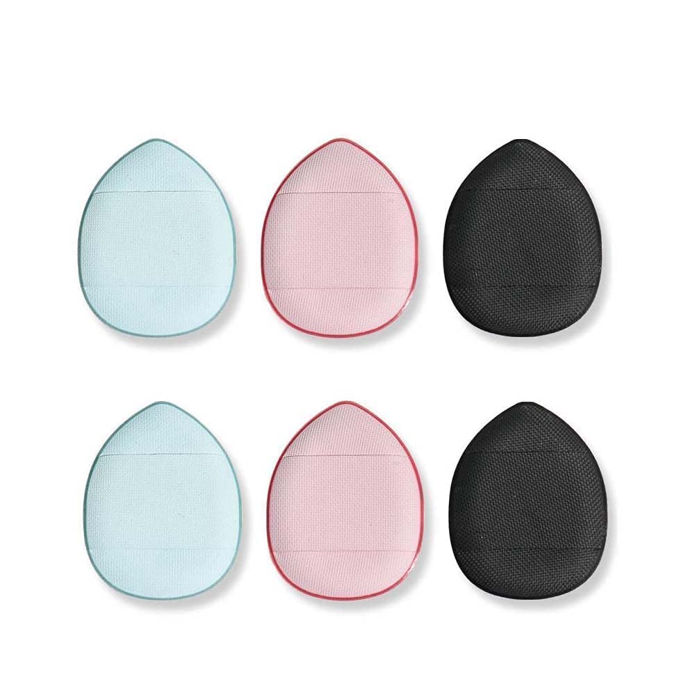 My Colors 6pcs Finger Powder Puff | Mini Finger Soft Face Makeup Sponge, Loose powder Foundation Blending Puff, Beauty Blender, Contouring, BB Cushion, Cream, Concealer (Multicolour 6 Pcs)