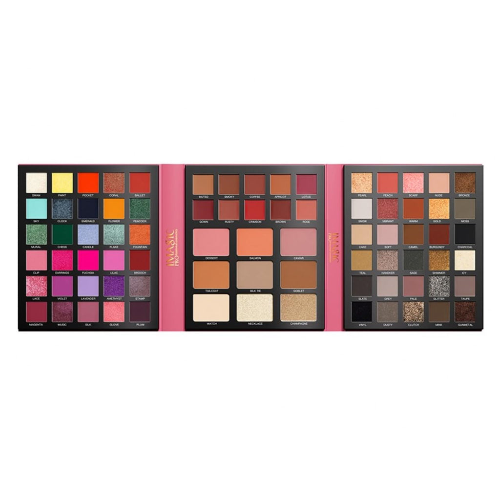 IMAGIC Elegant Makeup Eyeshadow Palette, All In One Set 79 Colors Makeup Kit Matte Shimmer Eye Shadow Highlighters Contour Blush Powder All In One Makeup Palette 99.5g